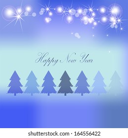 Christmas vector background forest