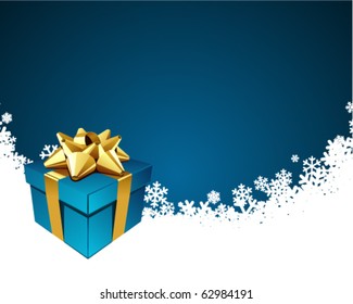 Christmas vector background with gift
