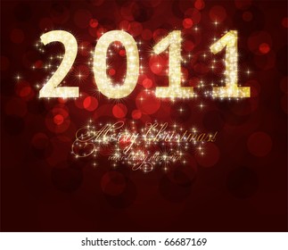 Christmas vector background with glow 2011