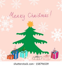 Christmas vector background, illustration.