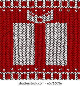 Fondo vectorial de Navidad, puente con ornamento de regalo