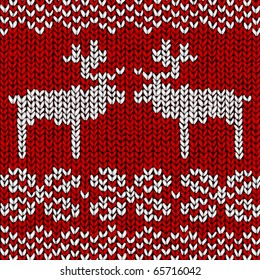 Christmas vector background, jumper with reindeers