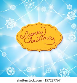 Christmas vector background with label.