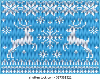 Christmas vector background, with reindeers