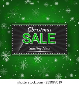 Christmas vector background with sale offer