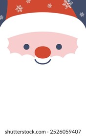 Christmas vector background with Santa Claus and snowflakes for banners, cards, flyers, social media wallpapers, etc.