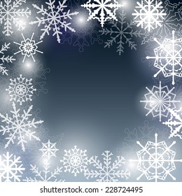 Christmas vector background with snowflakes