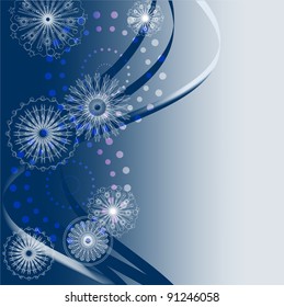 Christmas vector background with snowflakes
