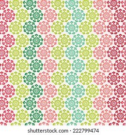 Christmas vector background with snowflakes (seamless pattern)