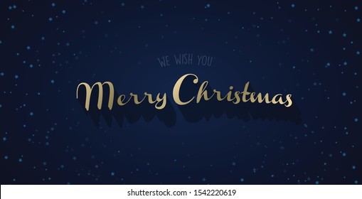 Christmas vector background with stars on sky.