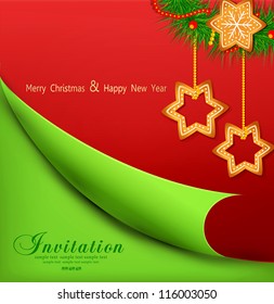 Christmas vector background with sweets
