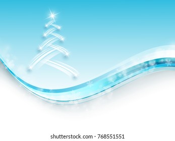 Christmas vector background. Wavy colorful illustration. Elements for your design. Eps10
