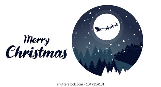 Christmas vector background. Winter is coming. Snowy night with first, coniferous forest, light garlands, falling snow, Woodland landscape for winter and new year holidays. Holiday winter landscape.