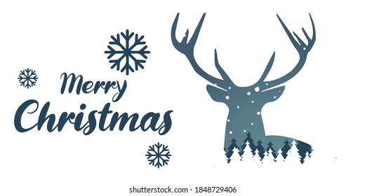 Christmas vector background. Winter is coming. Snowy night with first, coniferous forest, light garlands, falling snow, Woodland landscape for winter and new year holidays. Holiday winter landscape.