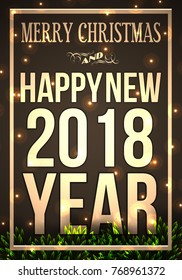 Christmas vector background for winter New Year holidays celebration illustration flyer and postcard design