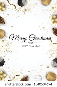 Christmas vector background. Xmas sale, holiday web banner.