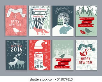 christmas vector backgrounds set