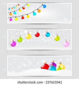 Christmas vector banners 400 x 120 size, design for Your website or advertising.