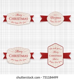 Christmas vector Banners, Labels or Tags Set