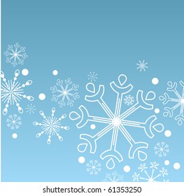 Christmas vector blue background