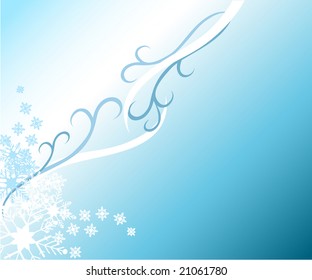 christmas vector- blue snowflakes background with ornaments
