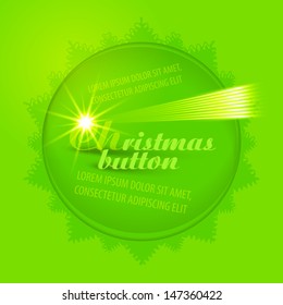 Christmas vector button badge with Christmas comet with a place for your text 