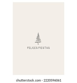 CHRISTMAS VECTOR CARD. MINIMAL STYLE. Christmas templates. Corporate Christmas card and invitation. 