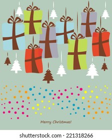 Christmas vector card New Year