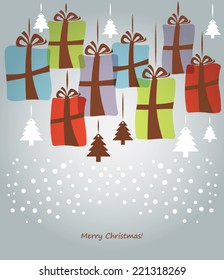 Christmas vector card New Year