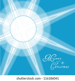 Christmas vector card with star