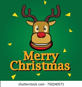 Christmas vector character, deer Cartoon character. christmas icons vector.