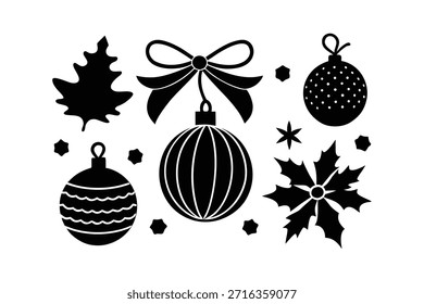 coleção de vetor de Natal com decorativo