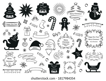 Christmas vector collection with Christmas symbols and elements