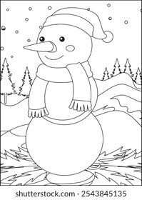 Christmas Vector coloring pages for kids, drawing, funny, cartoon, illustration, christmas, vector, clip art, graphic, new year, animal, activity, background, line art, winter, print, toddler, zoo