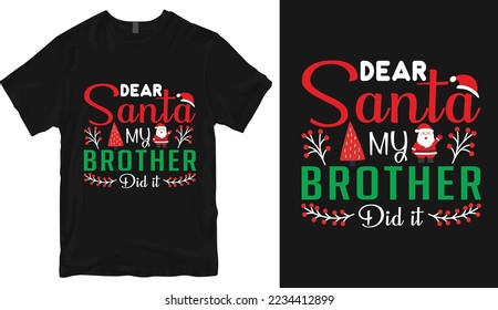 Christmas vector design for banner, poster, background, and T-Shirt design with Printable file.