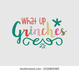 Christmas Vector Design ,Christmas Cutie, Christmas Design, Hand drawn lettering phrase isolated on white background, Calligraphy T-shirt design, EPS, Files for Cutting, bag, cups, card