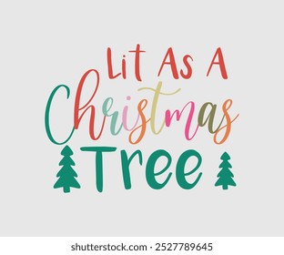 Navidades Diseño de Vector, Navidades Cutie, Diseño de Navidades, Dibujado a mano letras aisladas sobre fondo blanco, Diseño de camiseta de caligrafía, EPS, Archivos para cortar, bolso, tazas, tarjeta