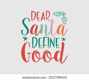 Christmas Vector Design ,Christmas Cutie, Christmas Design, Hand drawn lettering phrase isolated on white background, Calligraphy T-shirt design, EPS, Files for Cutting, bag, cups, card