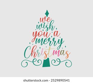 Christmas Vector Design ,Christmas Cutie, Christmas Design, Hand drawn lettering phrase isolated on white background, Calligraphy T-shirt design, EPS, Files for Cutting, bag, cups, card