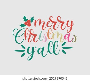 Christmas Vector Design ,Christmas Cutie, Christmas Design, Hand drawn lettering phrase isolated on white background, Calligraphy T-shirt design, EPS, Files for Cutting, bag, cups, card