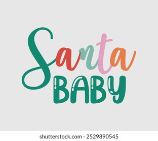 Christmas Vector Design ,Christmas Cutie, Christmas Design, Hand drawn lettering phrase isolated on white background, Calligraphy T-shirt design, EPS, Files for Cutting, bag, cups, card