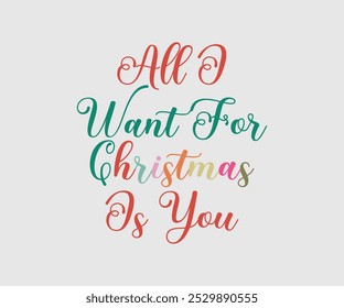 Christmas Vector Design ,Christmas Cutie, Christmas Design, Hand drawn lettering phrase isolated on white background, Calligraphy T-shirt design, EPS, Files for Cutting, bag, cups, card