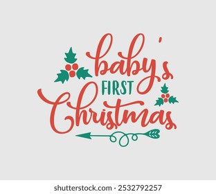 Christmas Vector Design ,Christmas Cutie, Christmas Design, Hand drawn lettering phrase isolated on white background, Calligraphy T-shirt design, EPS, Files for Cutting, bag, cups, card