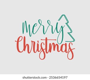 Christmas Vector Design ,Christmas Cutie, Christmas Design, Hand drawn lettering phrase isolated on white background, Calligraphy T-shirt design, EPS, Files for Cutting, bag, cups, card