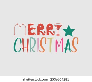 Weihnachten Vektor Design, Weihnachten Cutie, Weihnachten Design, Handgezeichneter Schriftzug einzeln auf weißem Hintergrund, Kalligrafie T-Shirt Design, EPS, Dateien zum Schneiden, Tasche, Tassen, Karte