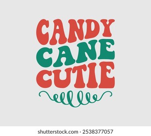 Christmas Vector Design ,Christmas Cutie, Christmas Design, Hand drawn lettering phrase isolated on white background, Calligraphy T-shirt design, EPS, Files for Cutting, bag, cups, card