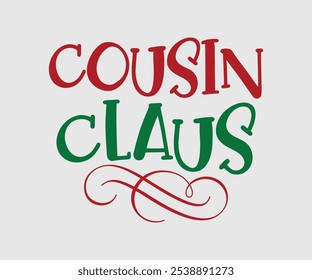 Christmas Vector Design ,Christmas Cutie, Christmas Design, Hand drawn lettering phrase isolated on white background, Calligraphy T-shirt design, EPS, Files for Cutting, bag, cups, card