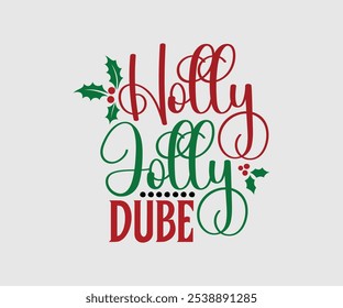 Christmas Vector Design ,Christmas Cutie, Christmas Design, Hand drawn lettering phrase isolated on white background, Calligraphy T-shirt design, EPS, Files for Cutting, bag, cups, card