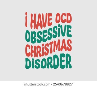 Christmas Vector Design ,Christmas Cutie, Christmas Design, Hand drawn lettering phrase isolated on white background, Calligraphy T-shirt design, EPS, Files for Cutting, bag, cups, card