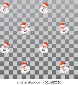Christmas vector design element. Jolly Santa Claus pattern. Design clothes, backgrounds, gifts. Cartoon style.